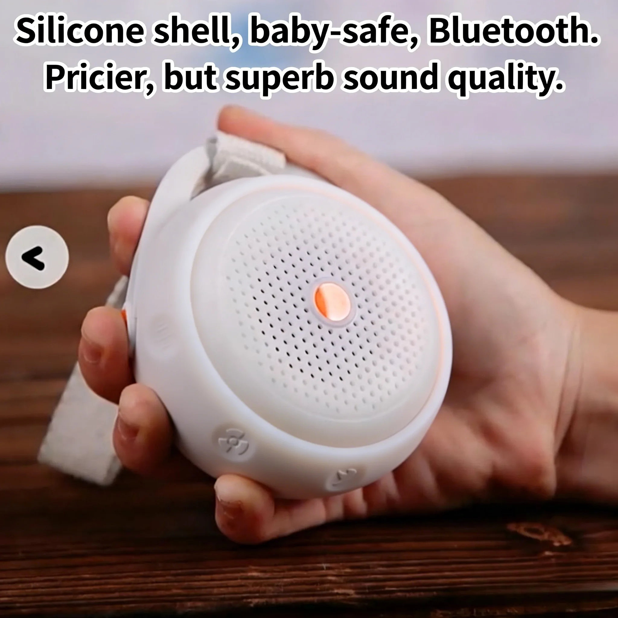Portable Bluetooth White Noise Machine with 12 Soothing Relaxing Sounds & Silicone Sleep Timer Night Light for Baby & Adults
Portable Bluetooth White Noise Machine with 12 Soothing Relaxing Sounds & Silicone Sleep Timer Night Light for Baby & Adults