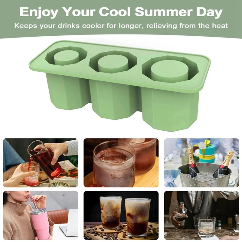 Ice Square Tray For Stanley Cups, Silicone Ice Square Molds With Lid For Making 3 Hollow Cylinder Ice Cube, Durable Lake Blue
Ice Square Tray For Stanley Cups, Silicone Ice Square Molds With Lid For Making 3 Hollow Cylinder Ice Cube, Durable Lake Blue
