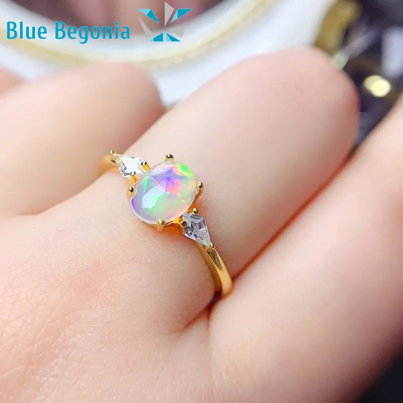 Natural Opal Ring 925 Sterling Silver Oval 6*8MM Gemstone Jewelry for Women Wedding Engagement Gift
Natural Opal Ring 925 Sterling Silver Oval 6*8MM Gemstone Jewelry for Women Wedding Engagement Gift