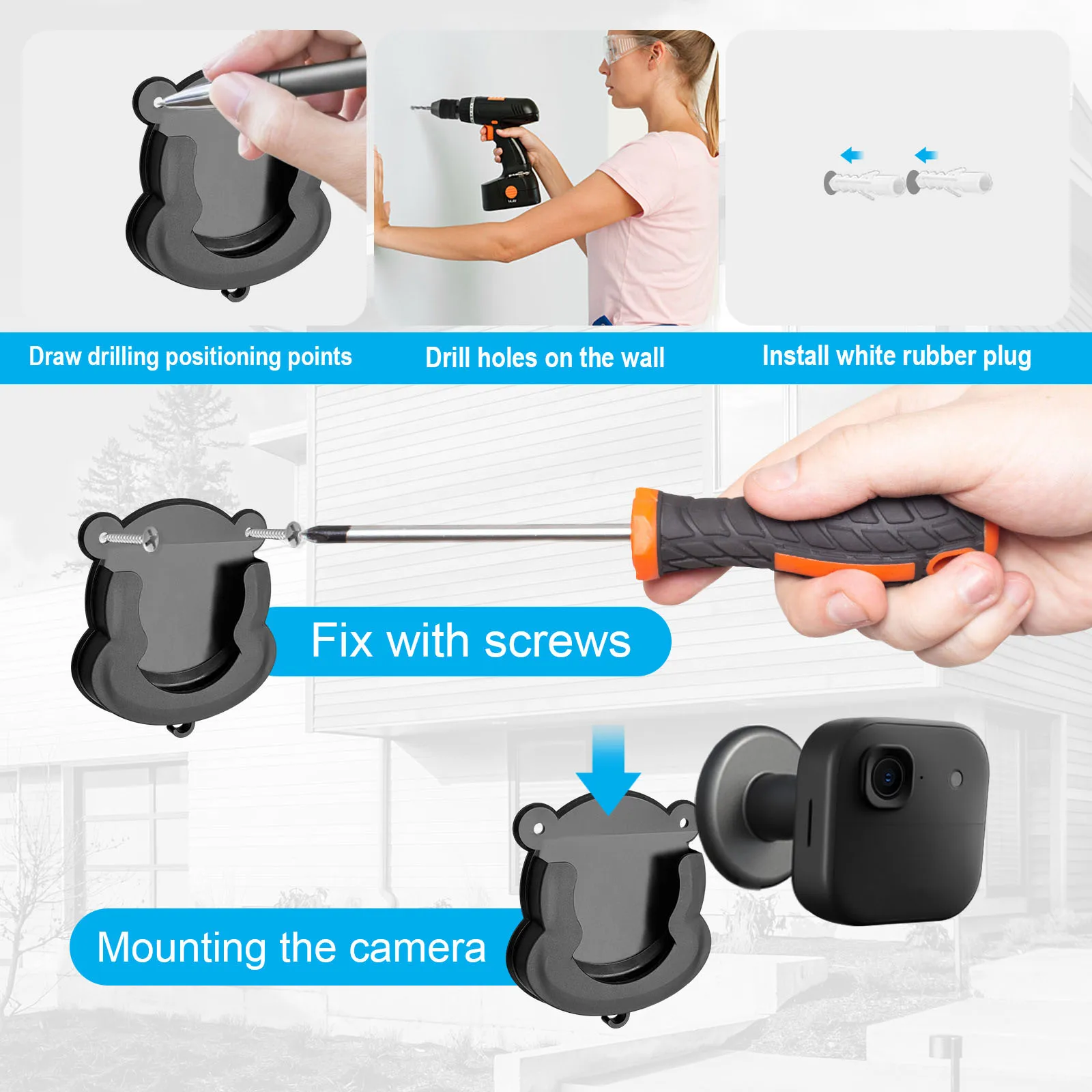 3 Pack for Blink Camera Can be drilled or dhesive Wall Bracket for Blink Mini/2 /for Blink Outdoor 4/2K+/for Blink Indoor Camera
3 Pack for Blink Camera Can be drilled or dhesive Wall Bracket for Blink Mini/2 /for Blink Outdoor 4/2K+/for Blink Indoor Camera