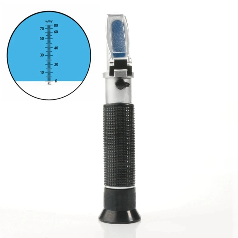 Alcohol Refractometer ATC 0~80%V/V Alcoholometer Handheld Wine Hydrometer Distilled Beverages Ethanol Concent Spirits Tester
Alcohol Refractometer ATC 0~80%V/V Alcoholometer Handheld Wine Hydrometer Distilled Beverages Ethanol Concent Spirits Tester