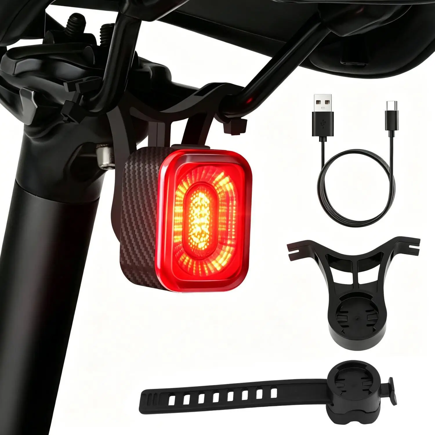Bike Back Light Rechargeable, Bicycle Tail Light, Brake Sensing Rear Lights, Auto On/ Off, IP66 Waterproof, USB Rechargeable
Bike Back Light Rechargeable, Bicycle Tail Light, Brake Sensing Rear Lights, Auto On/ Off, IP66 Waterproof, USB Rechargeable