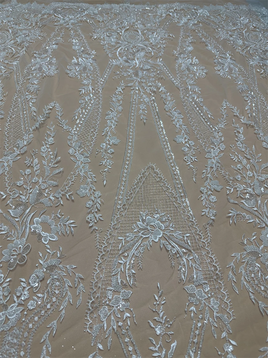 African Sequins Lace Fabric J-13085214 High Quality Embroidery Beaded Nigerian French Tulle Lace Material For Wedding Dress
African Sequins Lace Fabric J-13085214 High Quality Embroidery Beaded Nigerian French Tulle Lace Material For Wedding Dress