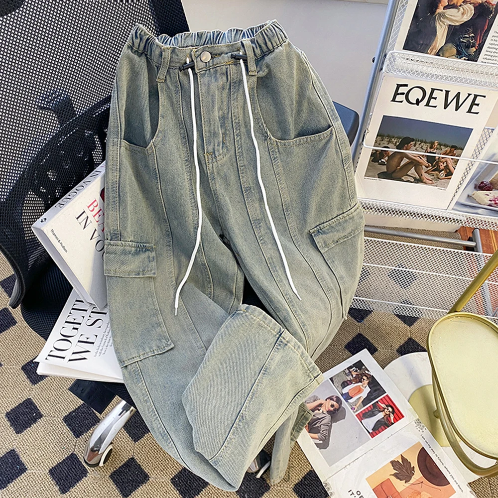 Винтажные широкие джинсовые брюки, мужские весенне-осенние модные джинсы с высокой талией и боковыми карманами, универсальные повседневные свободные мужские брюки
Винтажные широкие джинсовые брюки, мужские весенне-осенние модные джинсы с высокой талией и боковыми карманами, универсальные повседневные свободные мужские брюки