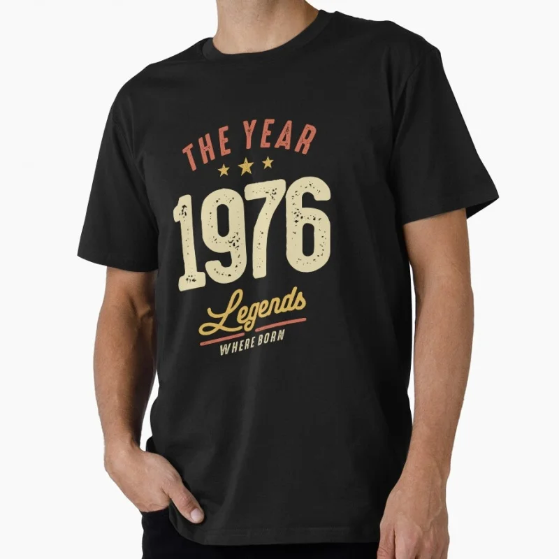 70s Retro Born in 1976 vintage 50th birthday gift Gift T shirt Men's 100% cotton Short Sleeve Graphic clothes All size tee S-6XL
70s Retro Born in 1976 vintage 50th birthday gift Gift T shirt Men's 100% cotton Short Sleeve Graphic clothes All size tee S-6XL