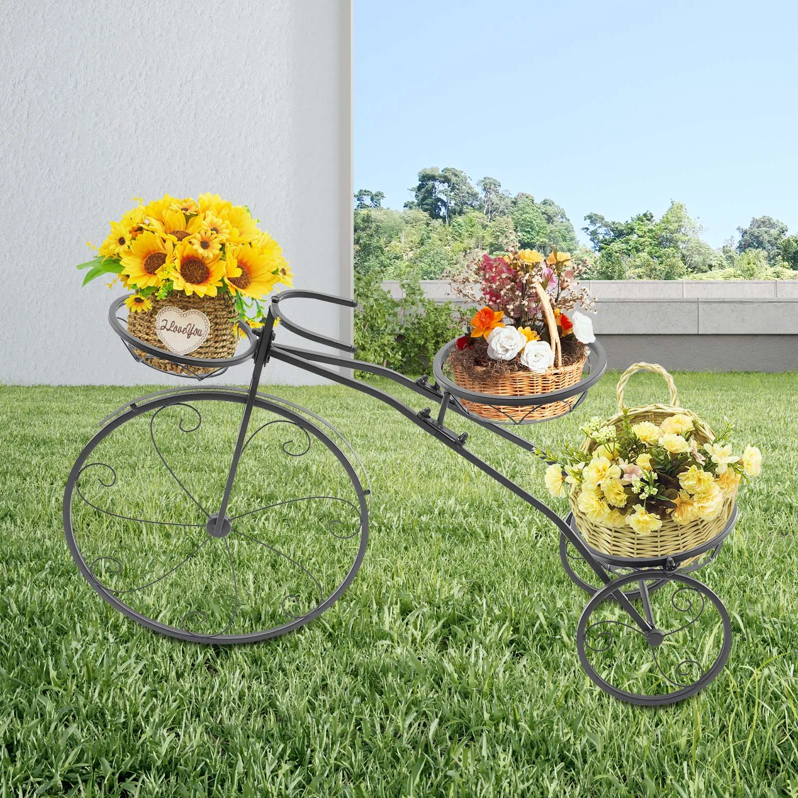 Современная 3-уровневая подставка для цветов, черная угловая полка для растений с 3 подвесными корзинами, отдельно стоящий держатель для растений для внутреннего и наружного декора
Современная 3-уровневая подставка для цветов, черная угловая полка для растений с 3 подвесными корзинами, отдельно стоящий держатель для растений для внутреннего и наружного декора