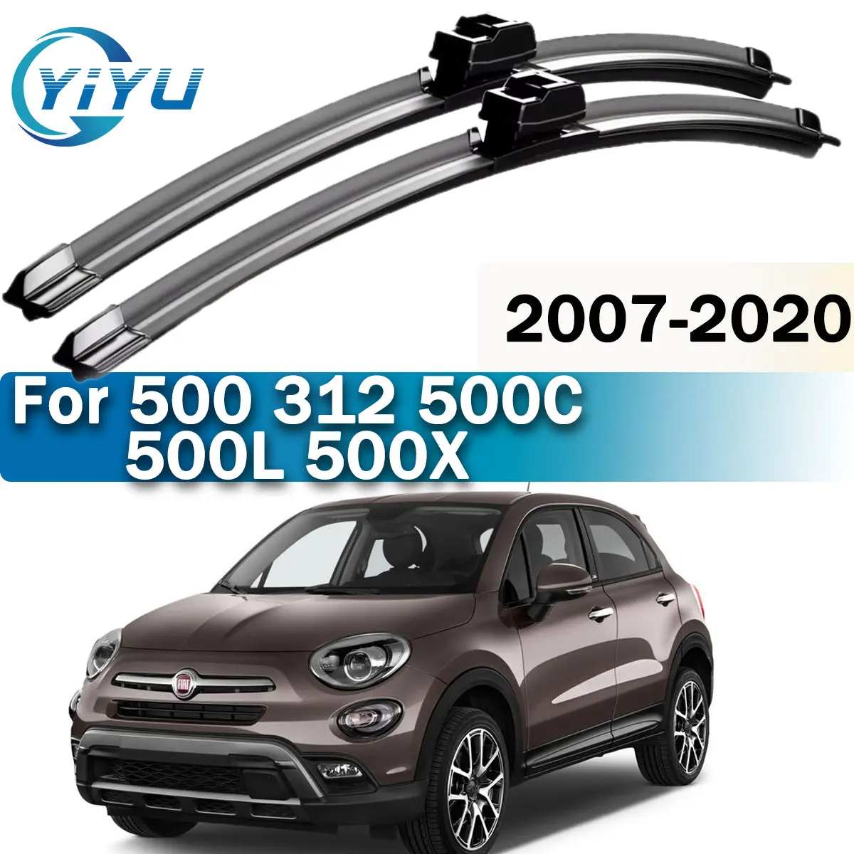 2PCS Car Front Wiper Blades For Fiat 500 312 500C 500L 500X 2007-2020 Windscreen Windshield Window Accessories
2PCS Car Front Wiper Blades For Fiat 500 312 500C 500L 500X 2007-2020 Windscreen Windshield Window Accessories