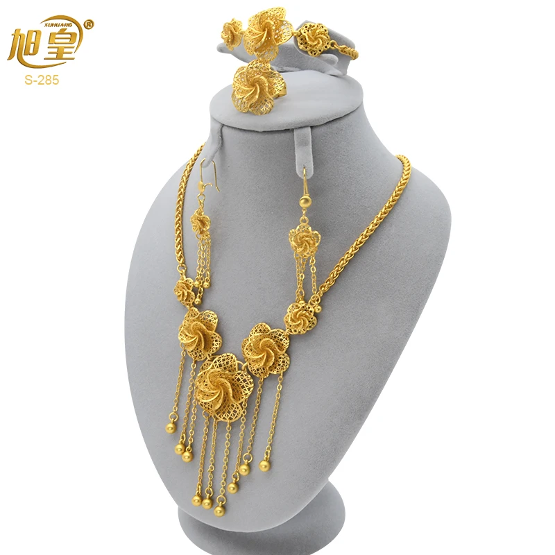 XUHUANG African Gold Plated Flower Shape Jewelry Luxury Tassel Pendant Necklace Sets For Women Dubai Bride Wedding Bijoux Gifts
XUHUANG African Gold Plated Flower Shape Jewelry Luxury Tassel Pendant Necklace Sets For Women Dubai Bride Wedding Bijoux Gifts