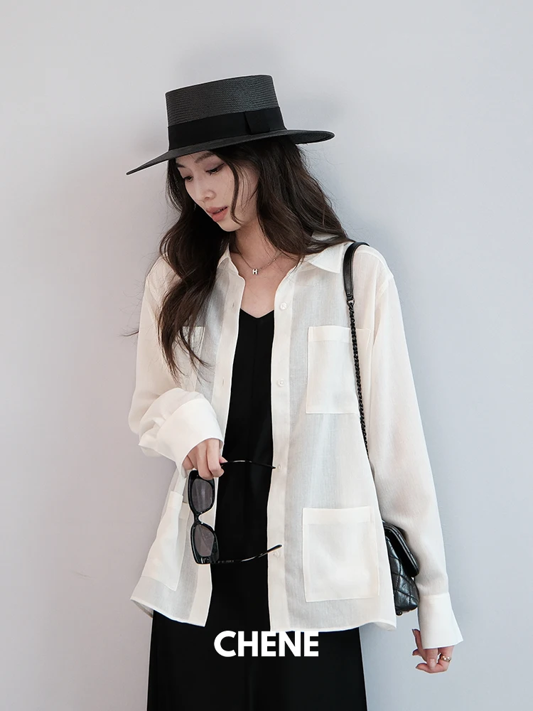 Lightweight Comfortable Acetate Linen-Like Loose Fit Sun Protection Shirt Simple Summer Essential Commute Style Long Sleeve W...
Lightweight Comfortable Acetate Linen-Like Loose Fit Sun Protection Shirt Simple Summer Essential Commute Style Long Sleeve W...