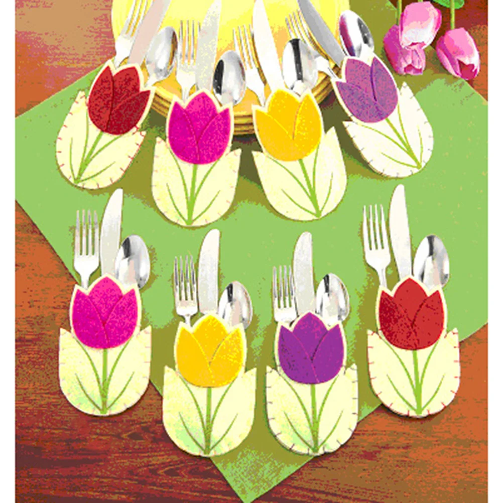 4pcs Flower Pocket Fork Holder Cutlery Fork Bags Bag Pouches Easter Tableware Decor Party Home Hotel Storage Bag
4pcs Flower Pocket Fork Holder Cutlery Fork Bags Bag Pouches Easter Tableware Decor Party Home Hotel Storage Bag