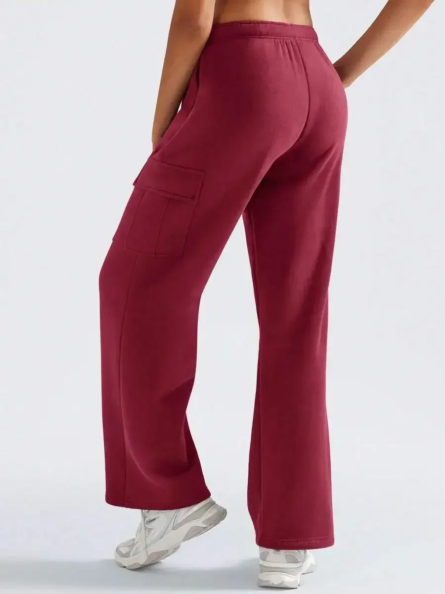 Womens Wide Leg Cargo Sweatpants Fleece Lined Baggy Joggers With Pockets
Womens Wide Leg Cargo Sweatpants Fleece Lined Baggy Joggers With Pockets