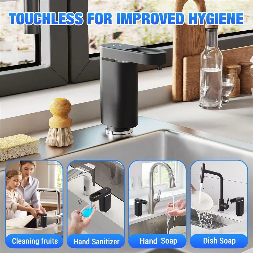 Automatic Liquid Soap Dispenser USB Plug-in Electric Dish Soap Dispenser for Kitchen Sink Bathroom Countertop Hand Sanitizer
Automatic Liquid Soap Dispenser USB Plug-in Electric Dish Soap Dispenser for Kitchen Sink Bathroom Countertop Hand Sanitizer