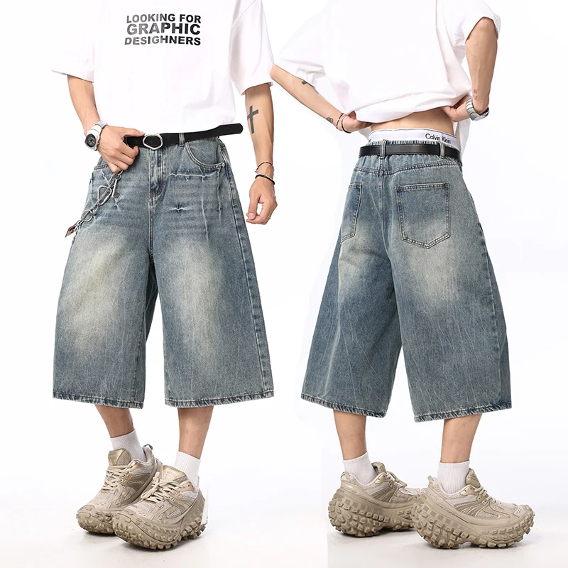 American Street Lightning Pattern Denim Shorts Men's Summer Thin Loose Straight Leg Hip-hop Cropped Pants Y2k Hip-hop Oversized
American Street Lightning Pattern Denim Shorts Men's Summer Thin Loose Straight Leg Hip-hop Cropped Pants Y2k Hip-hop Oversized