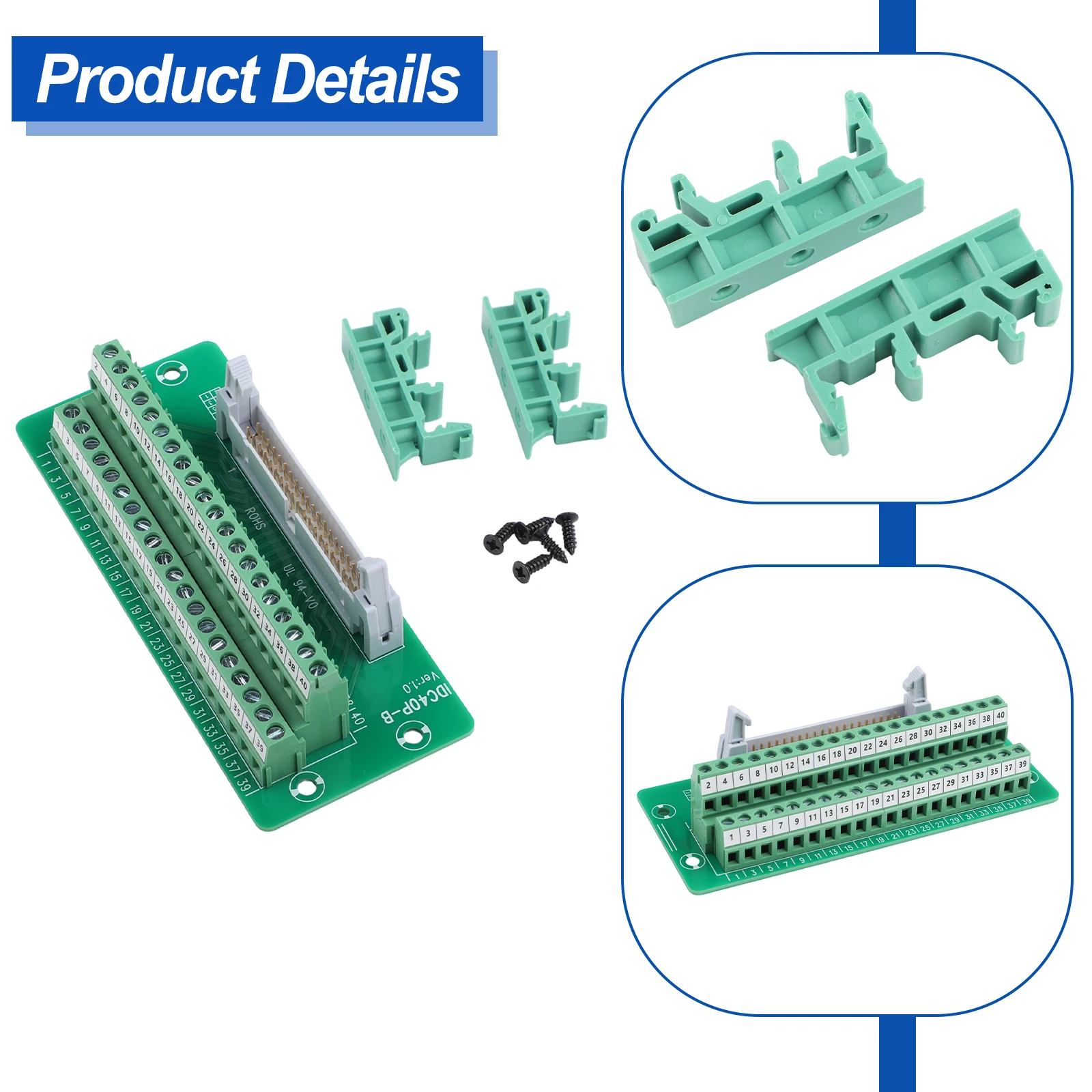 Клеммная колодка IDC40P B, совместимая с PLC, с кронштейном для монтажа на DIN-рейку, для управления двигателями и промышленной проводки
Клеммная колодка IDC40P B, совместимая с PLC, с кронштейном для монтажа на DIN-рейку, для управления двигателями и промышленной проводки