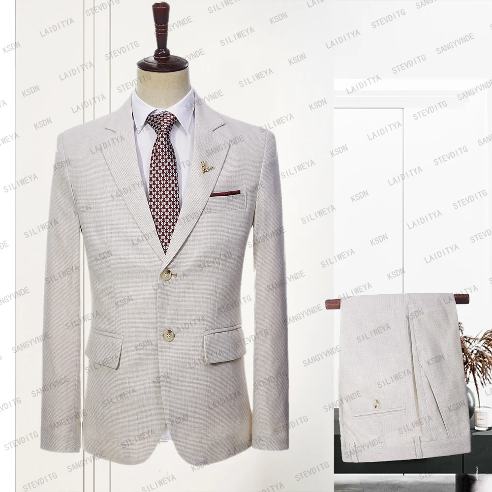 2023 Fashion New Men's Linen Set Business Formal Khaki Casual Slim Fit Bridegroom Wedding Suit Jacket and Pants
2023 Fashion New Men's Linen Set Business Formal Khaki Casual Slim Fit Bridegroom Wedding Suit Jacket and Pants