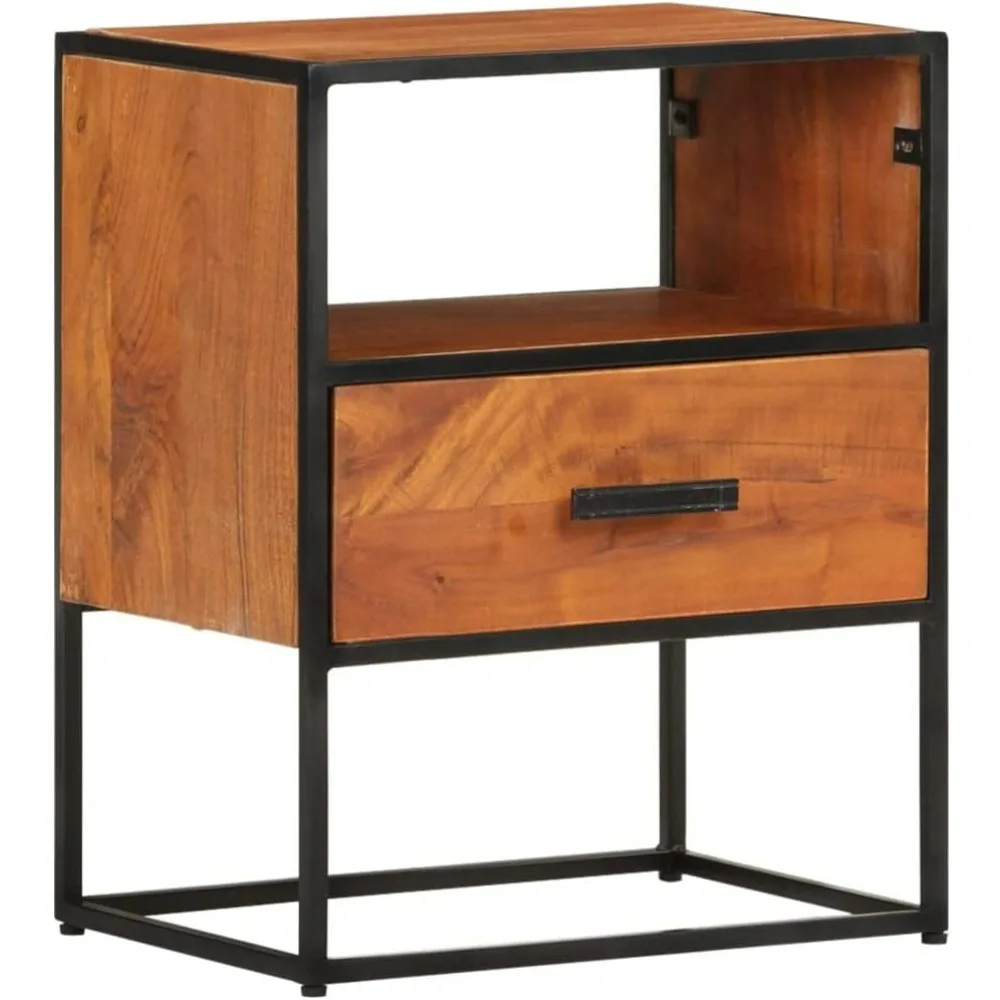 Bed Cabinet,Wood Bedside Cabinet with Drawer and Compartment for Storage, Minimalist Industrial Nightstand Bedroom Furniture
Bed Cabinet,Wood Bedside Cabinet with Drawer and Compartment for Storage, Minimalist Industrial Nightstand Bedroom Furniture