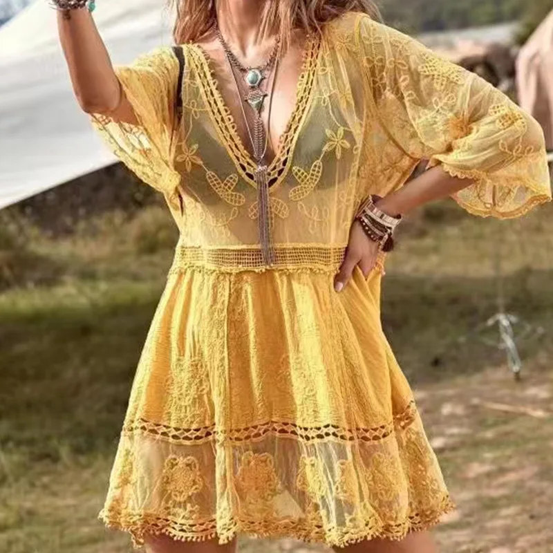 beach wear 2025 new summer camisolas de playa beach outfits woman lace beach wear bikini smock sun-proof vestido playa swimsuit
beach wear 2025 new summer camisolas de playa beach outfits woman lace beach wear bikini smock sun-proof vestido playa swimsuit