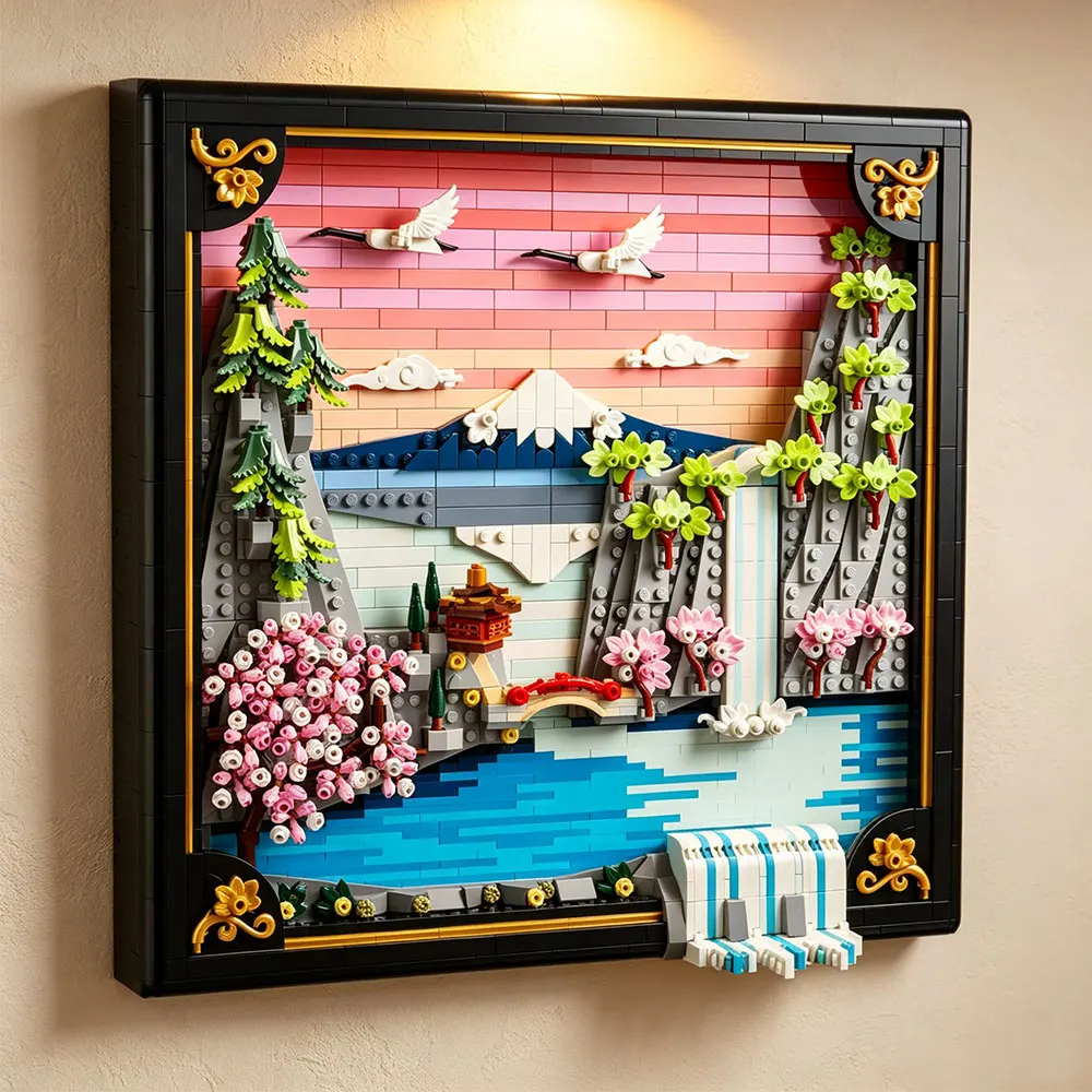 1892PCS Japanese Cherry Blossom Landscape 3D Wall Painting Building Blocks Assemble Bricks Toy Home Decoration Gift For Adult
1892PCS Japanese Cherry Blossom Landscape 3D Wall Painting Building Blocks Assemble Bricks Toy Home Decoration Gift For Adult
