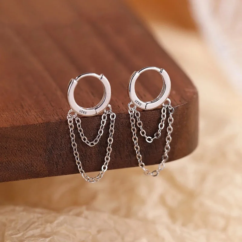 925 Sterling Silver Vintage Earrings For Women Trendy Simple Tassel Chain Earring Jewelry Prevent Allergy Party Accessories Gift
925 Sterling Silver Vintage Earrings For Women Trendy Simple Tassel Chain Earring Jewelry Prevent Allergy Party Accessories Gift