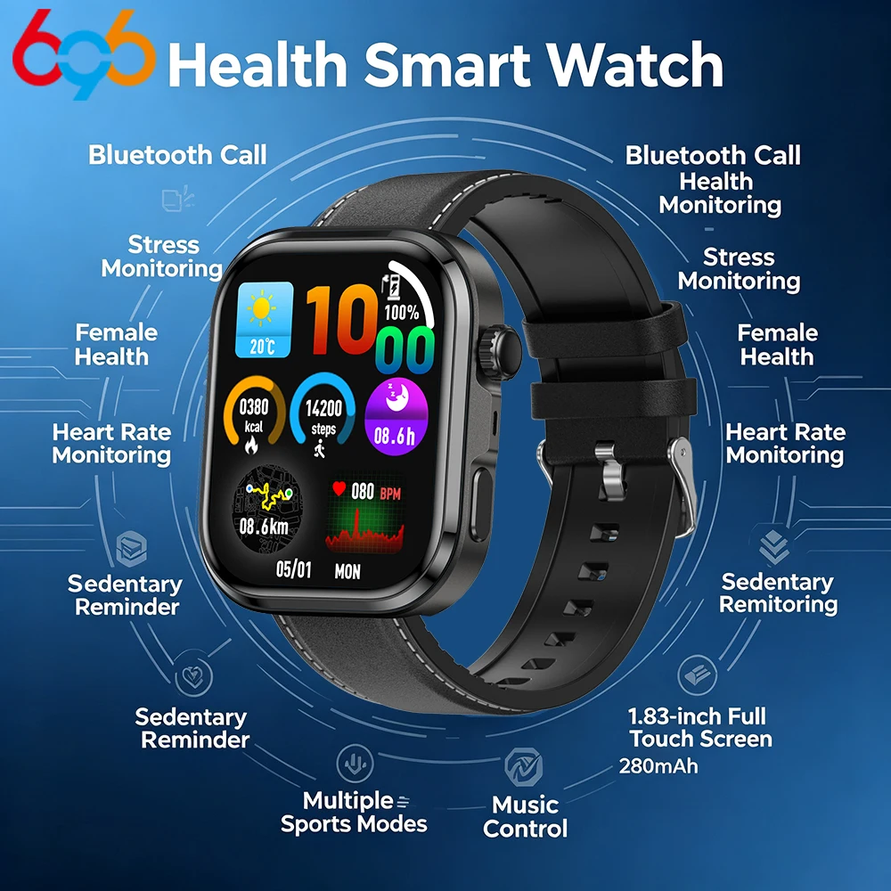 Motion Tracking ECG+PPG Sleep Blue Tooth Call For IOS Android 7/24H Healthy Smart Watches Men Women Health Analysis Smartwatch
Motion Tracking ECG+PPG Sleep Blue Tooth Call For IOS Android 7/24H Healthy Smart Watches Men Women Health Analysis Smartwatch