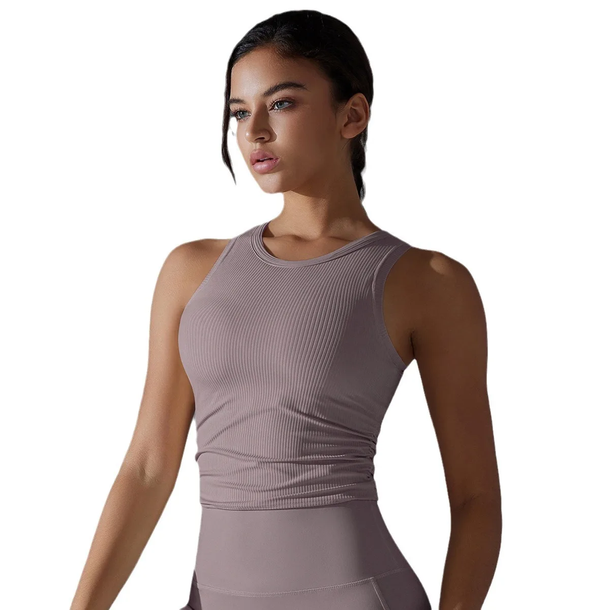 2025 Knitted Beauty Back Striped Yoga Vest Semi-fixed Cup Breathable Wicking Sports Bra Running Fitness Clothes
2025 Knitted Beauty Back Striped Yoga Vest Semi-fixed Cup Breathable Wicking Sports Bra Running Fitness Clothes