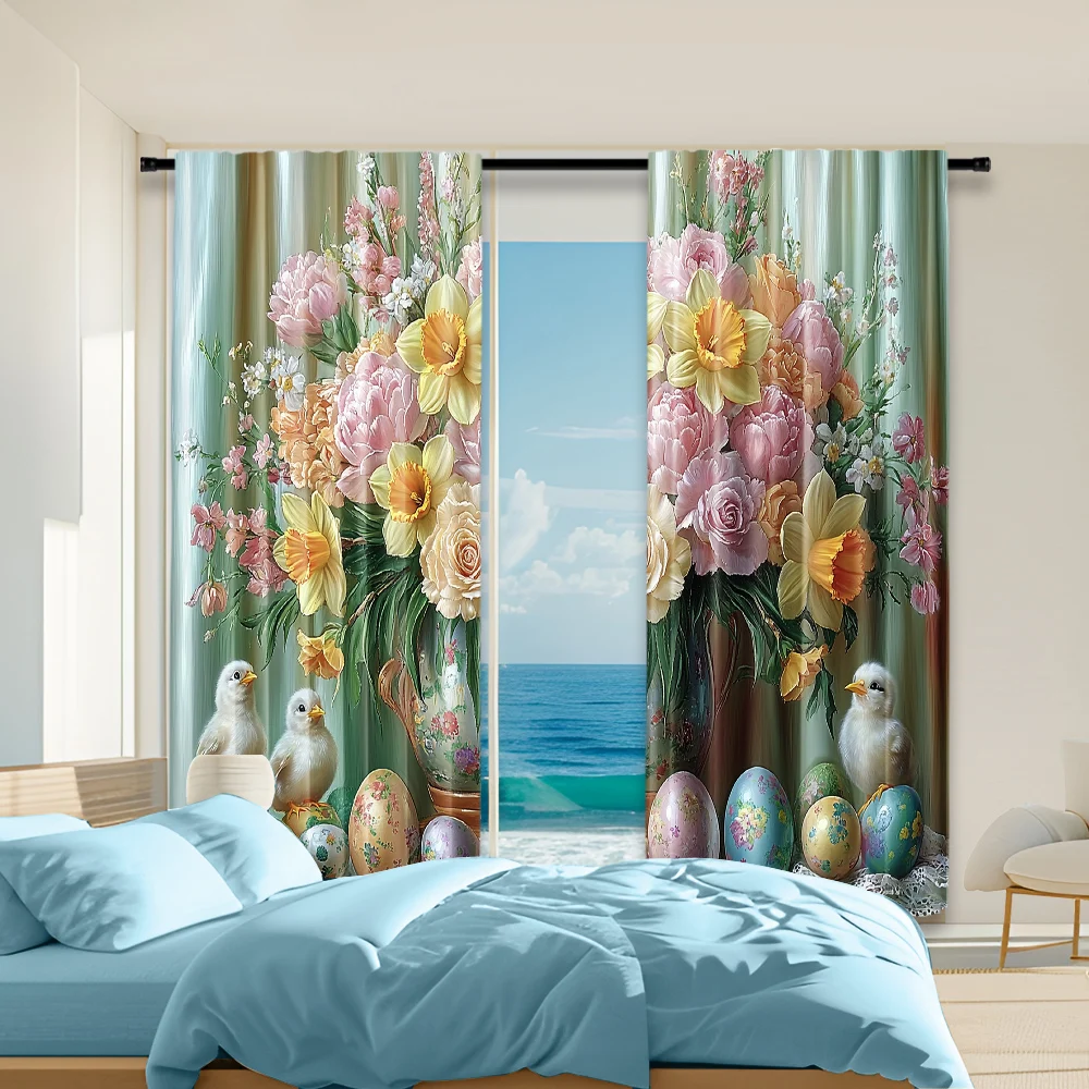 2 pcs, versatile polyester transparent curtains for home decoration Floral & Chick Egg for use in bedrooms and living rooms
2 pcs, versatile polyester transparent curtains for home decoration Floral & Chick Egg for use in bedrooms and living rooms