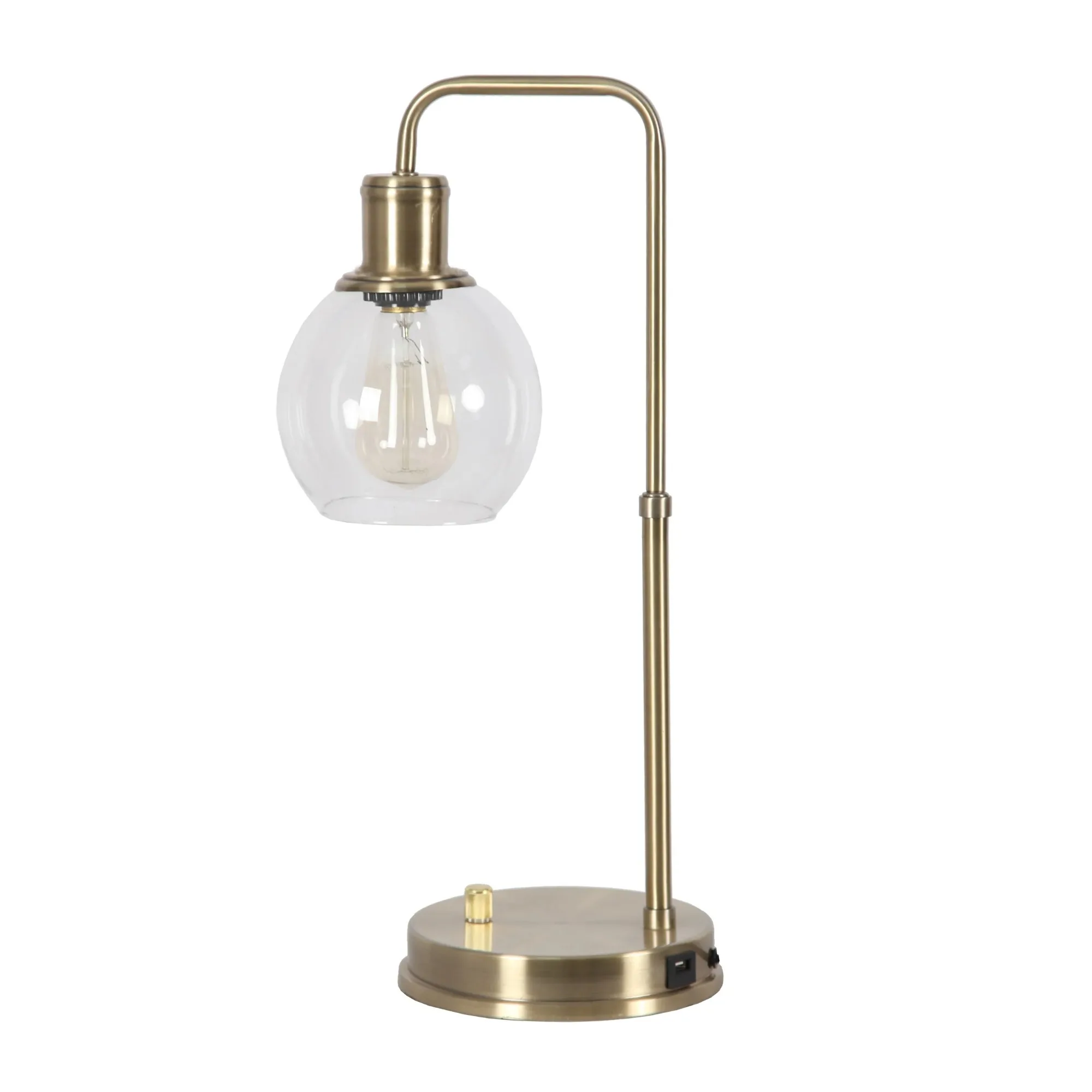 20.5 in Metal Gold Finish Desk Lamp with USB, Glass Shade, Modern Design, New Condition ,Adult Use
20.5 in Metal Gold Finish Desk Lamp with USB, Glass Shade, Modern Design, New Condition ,Adult Use