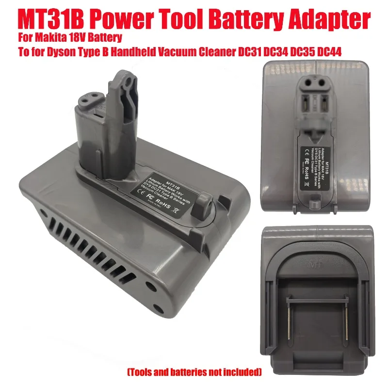 HAKSINKY MT31B Power Tool Battery Adapter for Makita 18V Battery To for Dyson Type B Handheld Vacuum Cleaner DC31 DC34 DC35 DC44
HAKSINKY MT31B Power Tool Battery Adapter for Makita 18V Battery To for Dyson Type B Handheld Vacuum Cleaner DC31 DC34 DC35 DC44
