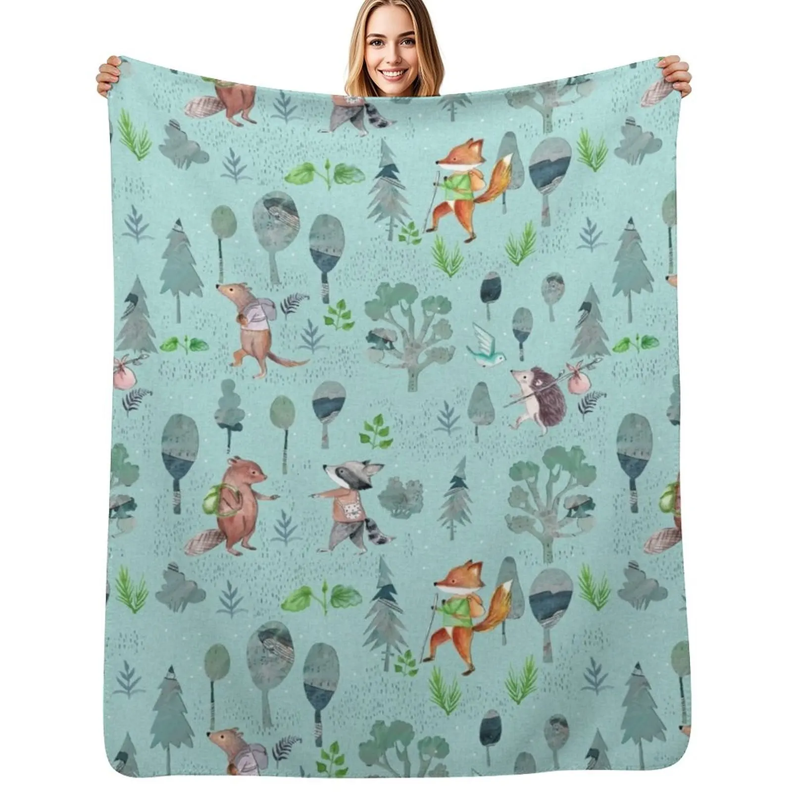 Hiking in the forest with friends Throw Blanket Cozy Sofa Blanket for TV Watching Napping
Hiking in the forest with friends Throw Blanket Cozy Sofa Blanket for TV Watching Napping