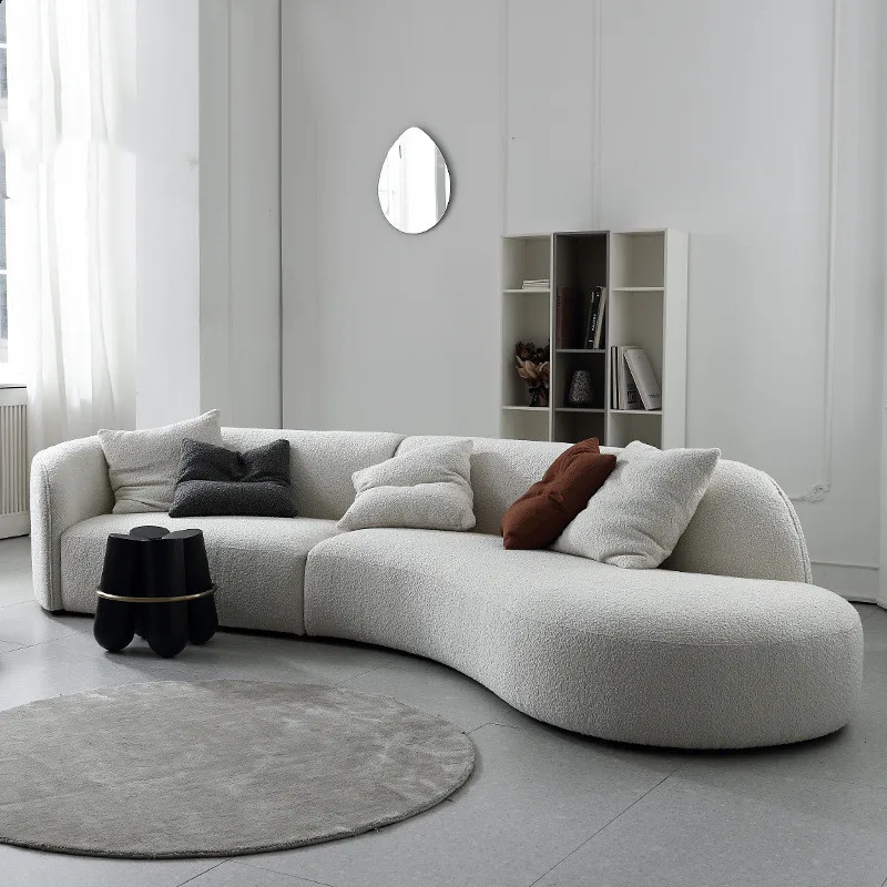 The product can be customized. Light luxury curved lamb wool casual semi-circular sofa
The product can be customized. Light luxury curved lamb wool casual semi-circular sofa