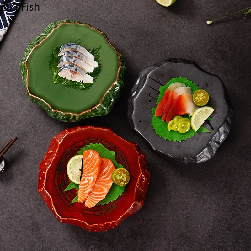 Creative Stone Pattern Ceramic Plate Hotel Restaurant Cuisine Sashimi Sushi Plate Japanese Family Gathering BBQ Steak Plate
Creative Stone Pattern Ceramic Plate Hotel Restaurant Cuisine Sashimi Sushi Plate Japanese Family Gathering BBQ Steak Plate