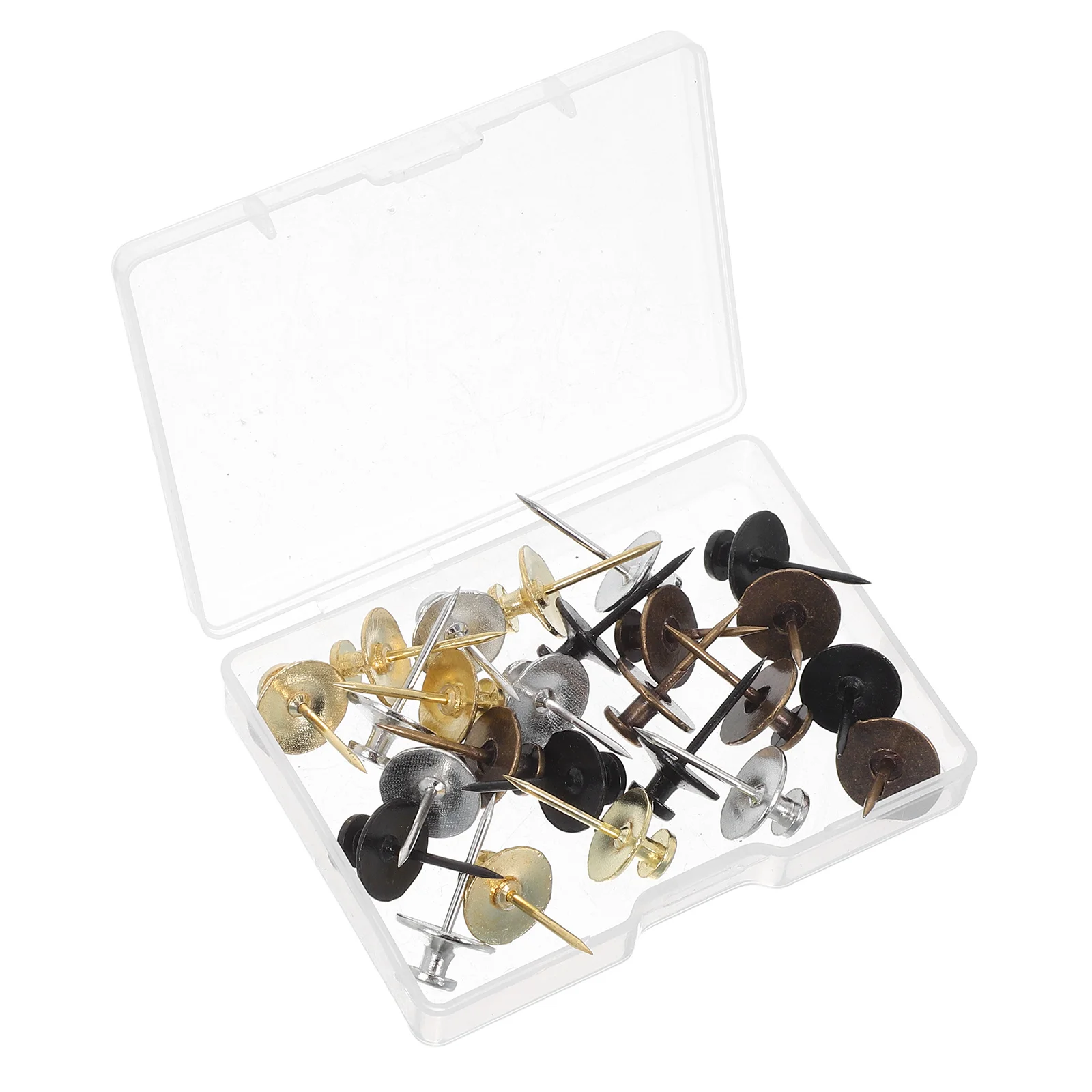 25Pcs Zinc Alloy Flat Thumbtack Push Pins Double Head Hooks Picture for Cork Boards Plasterboard Wall Decorative
25Pcs Zinc Alloy Flat Thumbtack Push Pins Double Head Hooks Picture for Cork Boards Plasterboard Wall Decorative