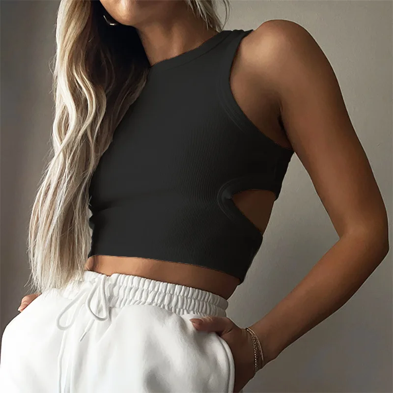2024 New Fashion Women Summer Solid Color Sleeveless T Shirt Women's Side Hole Knitted Tops Knitted Tops Basic Wear Streetwear
2024 New Fashion Women Summer Solid Color Sleeveless T Shirt Women's Side Hole Knitted Tops Knitted Tops Basic Wear Streetwear