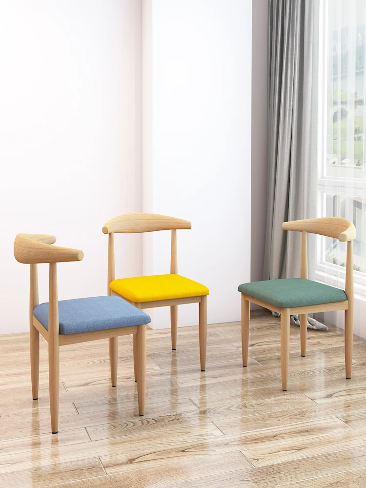 Dining chair backrest Nordic minimalist study stool desk Student study bedroom home imitation solid wood iron horn chair
Dining chair backrest Nordic minimalist study stool desk Student study bedroom home imitation solid wood iron horn chair