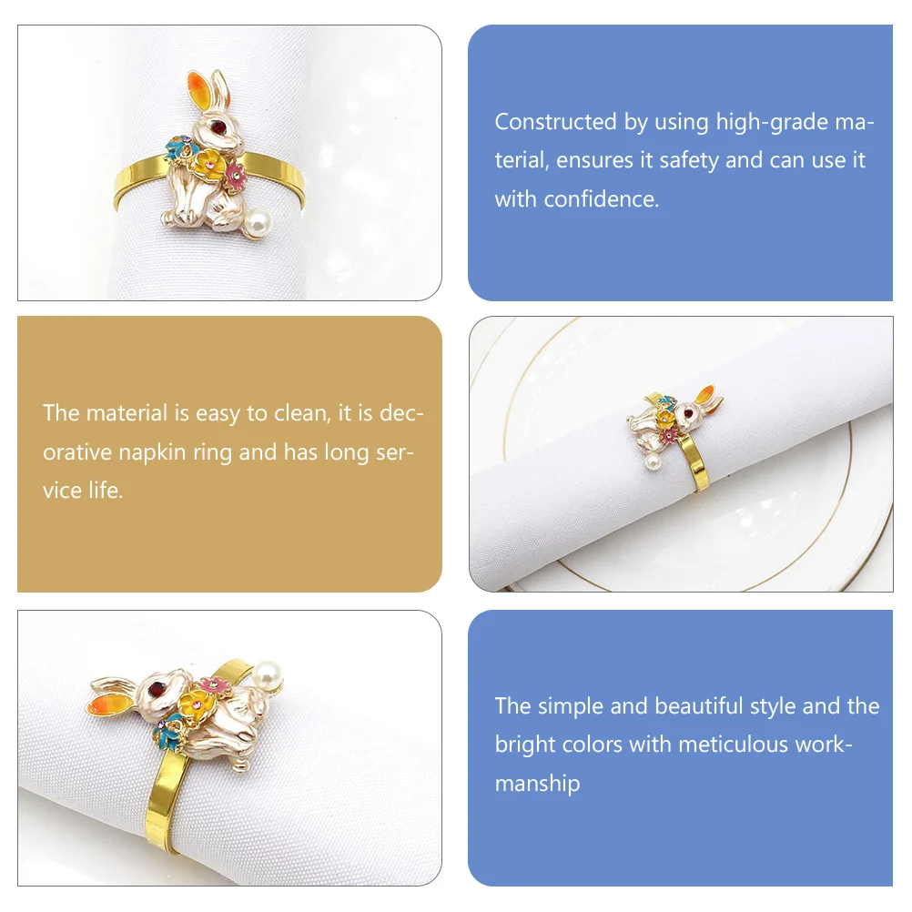 2pcs Rabbit Napkin Rings Alloy Decorative Holder Creative Napkin Buckle Metal Bunny Table Decoration Exquisite Ring Kitchen
2pcs Rabbit Napkin Rings Alloy Decorative Holder Creative Napkin Buckle Metal Bunny Table Decoration Exquisite Ring Kitchen