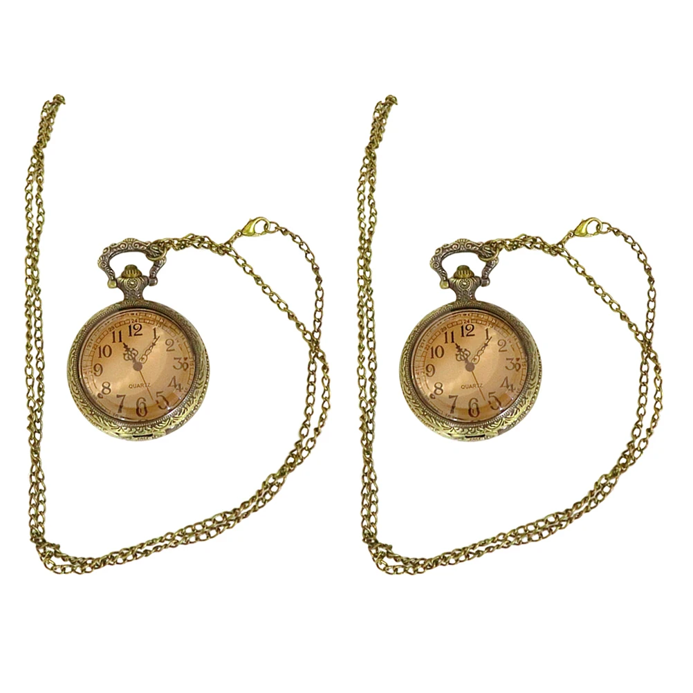 2pcs Pocket Pocket Watch Watch Automatic Mechanical Necklace Retro Hanging Clamshell Decorative Watches
2pcs Pocket Pocket Watch Watch Automatic Mechanical Necklace Retro Hanging Clamshell Decorative Watches