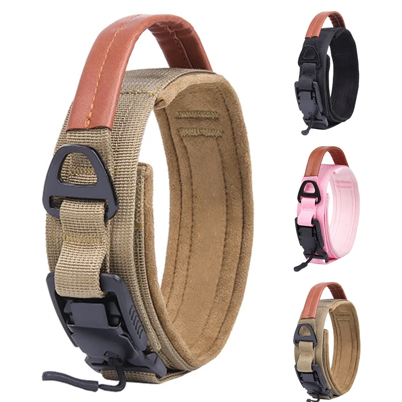 Dog Collar 2 Pcs Adjustable Tactical Military PU Handle Durable Pet Collar Medium Large Dog German Shepherd Training Accessories
Dog Collar 2 Pcs Adjustable Tactical Military PU Handle Durable Pet Collar Medium Large Dog German Shepherd Training Accessories
