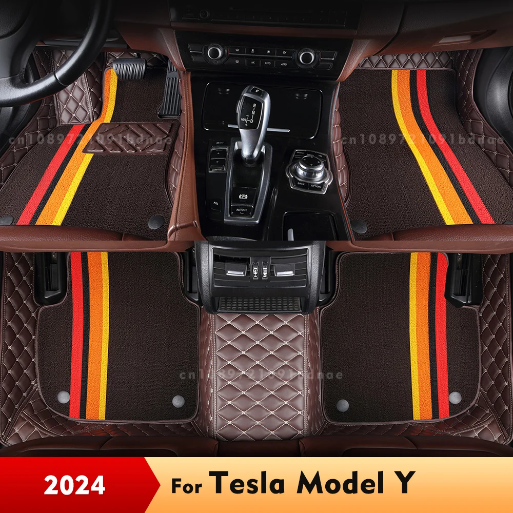 Для Tesla Model Y 2024, двухслойные автомобильные коврики, изготовленные на заказ автомобильные подушечки для ног, ковер, аксессуары для интерьера
Для Tesla Model Y 2024, двухслойные автомобильные коврики, изготовленные на заказ автомобильные подушечки для ног, ковер, аксессуары для интерьера