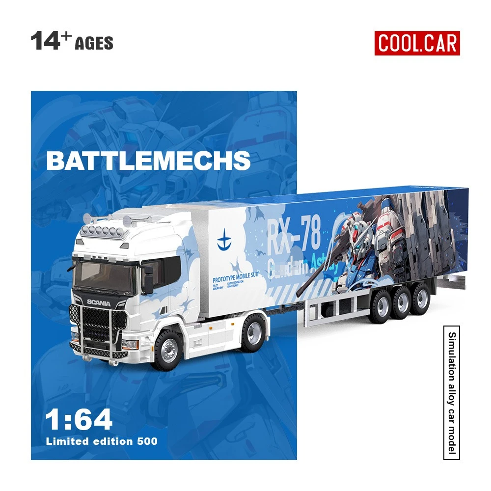 Cool Car 1:64 Scania Container Truck RX-78 GAT-X105 Strik Kira Yamato MS-05 Zaku Alloy Die Cast Car Model
Cool Car 1:64 Scania Container Truck RX-78 GAT-X105 Strik Kira Yamato MS-05 Zaku Alloy Die Cast Car Model