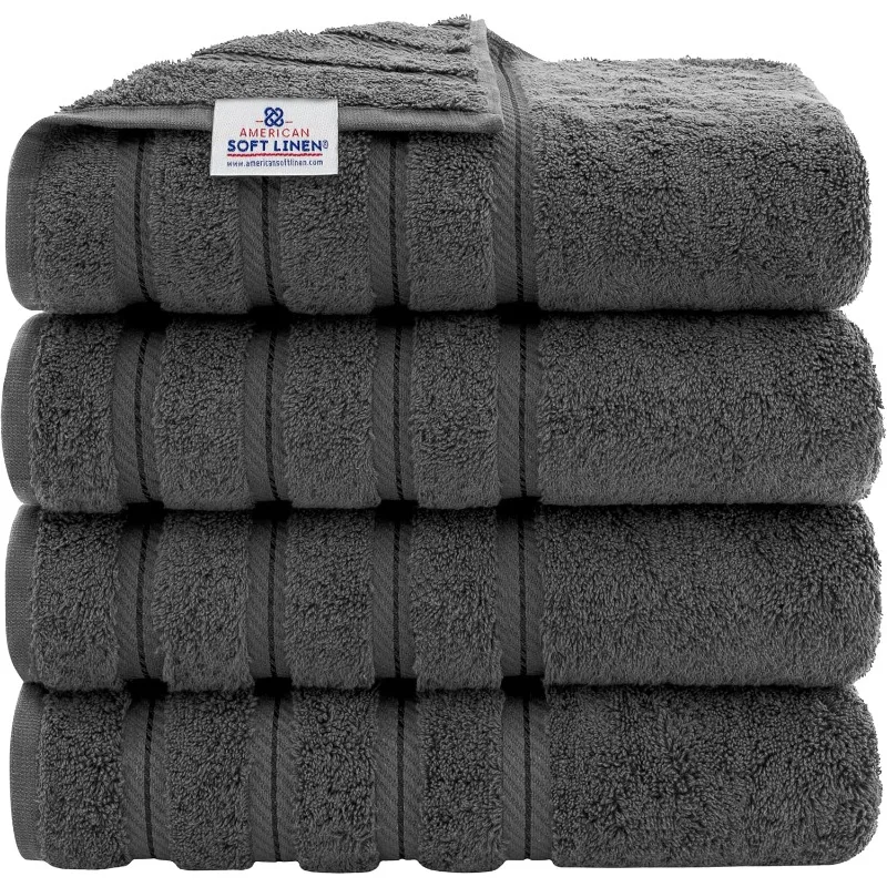 Luxury 4 Piece Bath Towel Set, 600 GSM 100% Cotton Turkish Bath Towels for Bathroom, 27x54 in Large Bathroom
Luxury 4 Piece Bath Towel Set, 600 GSM 100% Cotton Turkish Bath Towels for Bathroom, 27x54 in Large Bathroom