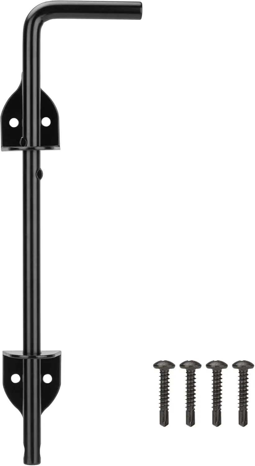 12" Heavy Duty Gate Drop Rod for Wood, PVC, Vinyl, Metal Gates - Black Steel Ground Latch, Secure Gate to Ground (1 Pack)
12" Heavy Duty Gate Drop Rod for Wood, PVC, Vinyl, Metal Gates - Black Steel Ground Latch, Secure Gate to Ground (1 Pack)