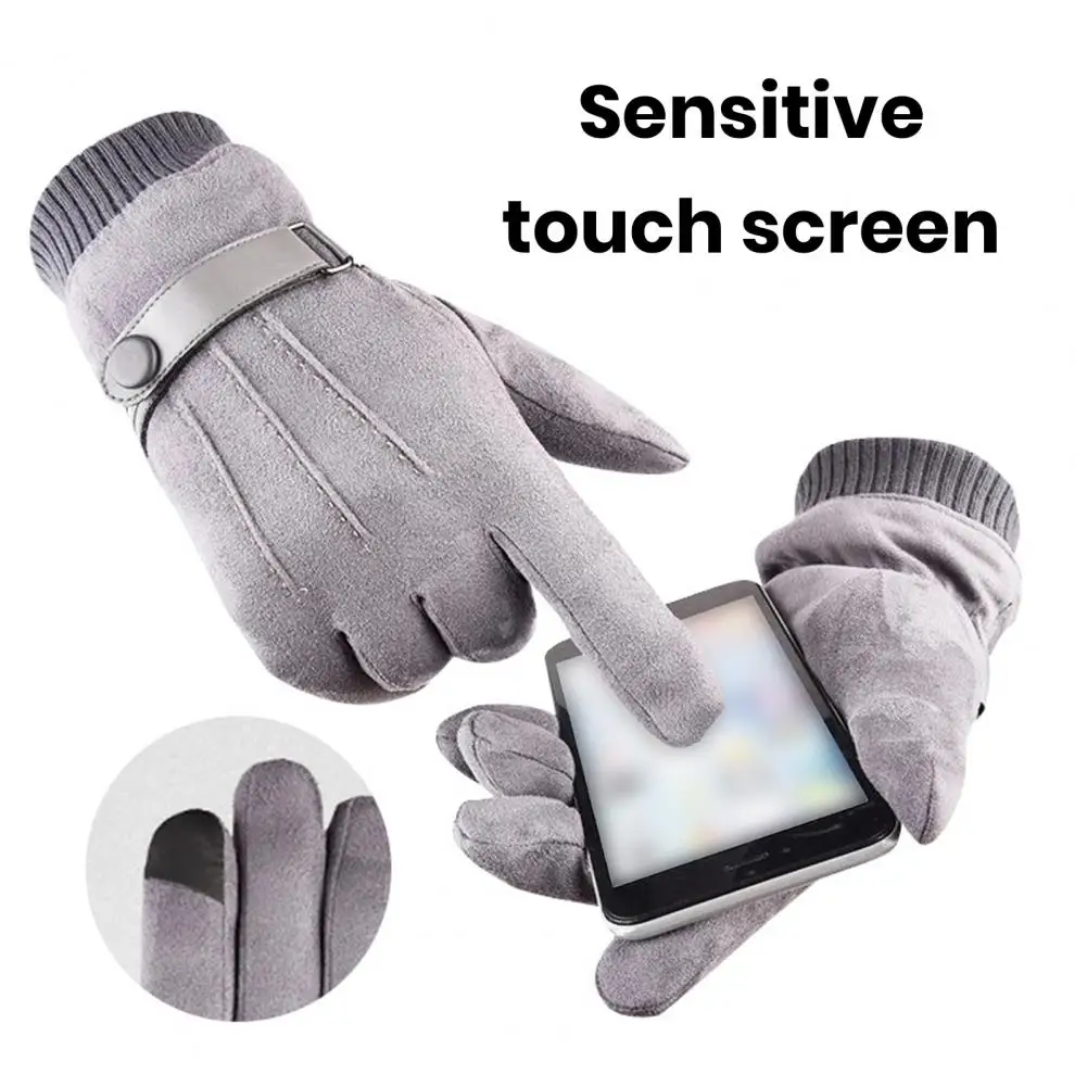 1 Pair Men Winter Cycling Gloves Faux Suede Touch Screen Windproof Warm Five Fingers Elastic Wrist Thick Plush Anti-slip Outdoor
1 Pair Men Winter Cycling Gloves Faux Suede Touch Screen Windproof Warm Five Fingers Elastic Wrist Thick Plush Anti-slip Outdoor