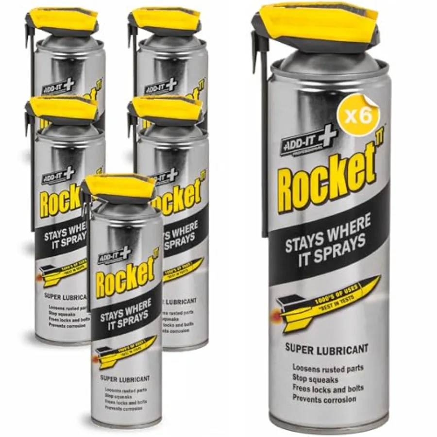 Multi-Purpose Lubricant Spray, 15.2 Fl Oz Pack of 6 Penetrating Oil and Anti-Corrosion Spray for Rusted Bolts, Tools, Bikes and
Multi-Purpose Lubricant Spray, 15.2 Fl Oz Pack of 6 Penetrating Oil and Anti-Corrosion Spray for Rusted Bolts, Tools, Bikes and