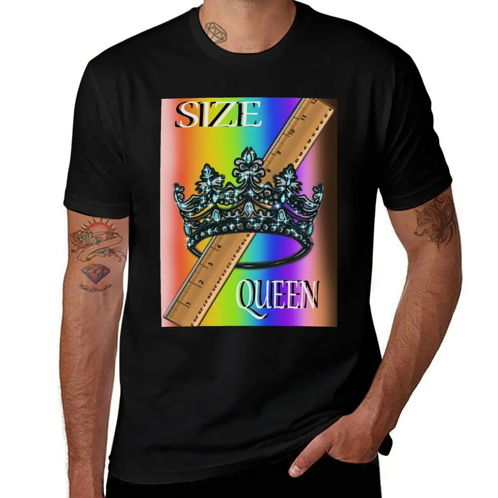 SIZE QUEEN (GAY PRIDE) T-Shirt anime tshirt summer shirt Funny t-shirts slim fit t shirts for men
SIZE QUEEN (GAY PRIDE) T-Shirt anime tshirt summer shirt Funny t-shirts slim fit t shirts for men