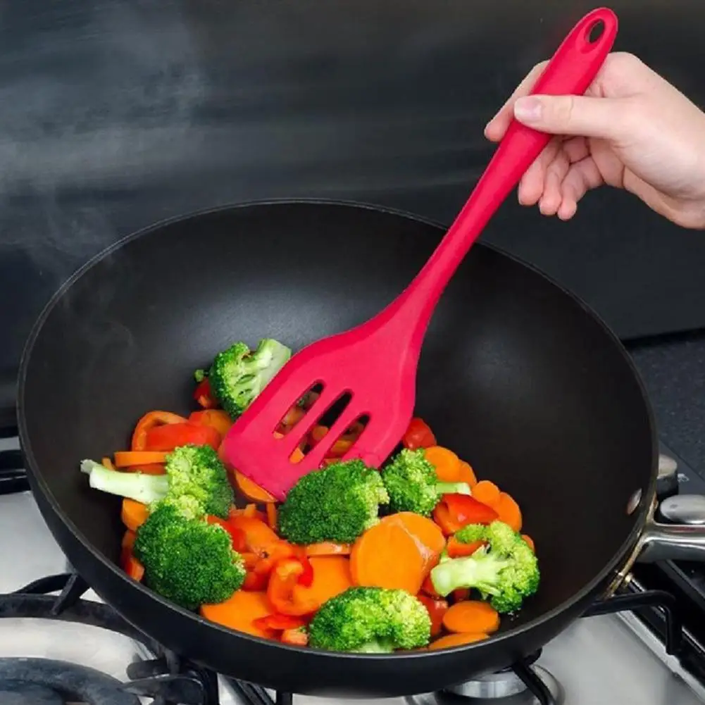 Non Stick Silicone Slotted Turner High Heat Resistant Kitchen Pancake Utensils Frying Pan Cooking Shovel Spatula Tools Cook N8O7
Non Stick Silicone Slotted Turner High Heat Resistant Kitchen Pancake Utensils Frying Pan Cooking Shovel Spatula Tools Cook N8O7