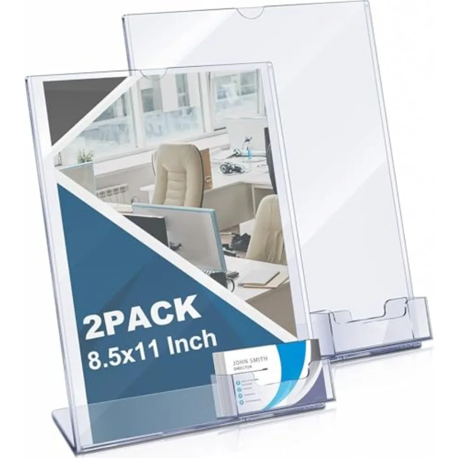 Acrylic Flyer Stand Sign Holder with Business Card Holder.5 x 11 Clear Brochure Display Stand with Business Card Pocket for Mag
Acrylic Flyer Stand Sign Holder with Business Card Holder.5 x 11 Clear Brochure Display Stand with Business Card Pocket for Mag