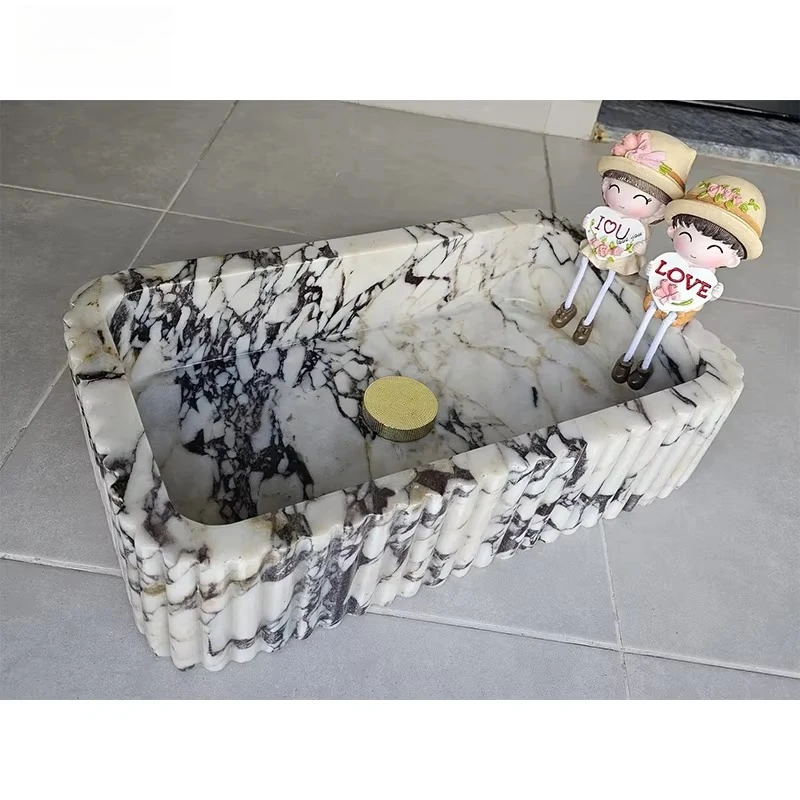Modern Calacatta Viola White Marble Pedestal Sinks and Vanity Units for Elegant Residences and Estates
Modern Calacatta Viola White Marble Pedestal Sinks and Vanity Units for Elegant Residences and Estates