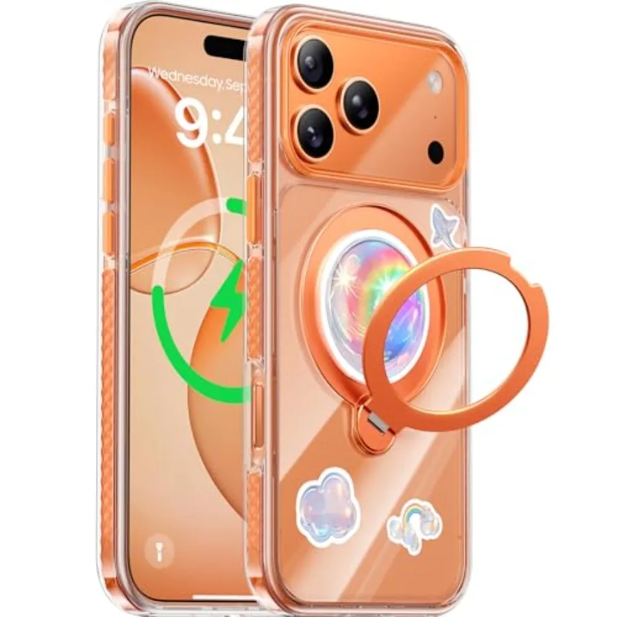 Summer Series 360 Spin Stand for iPhone 17 Pro Max Case with MagSafe Compatibility Military-Grade Drop Protection Magnetic Clea
Summer Series 360 Spin Stand for iPhone 17 Pro Max Case with MagSafe Compatibility Military-Grade Drop Protection Magnetic Clea