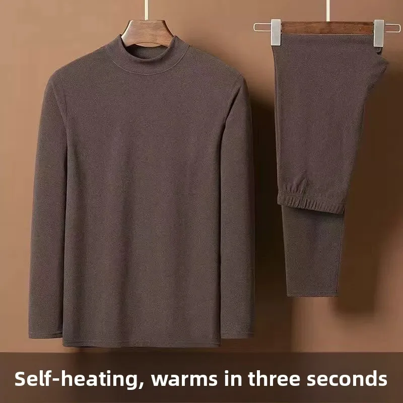 Men's Winter Warm Fleece Lined Underwear Set Double Sided Self Heating Youth Long Sleeve High Collar Single Layer Thin Style
Men's Winter Warm Fleece Lined Underwear Set Double Sided Self Heating Youth Long Sleeve High Collar Single Layer Thin Style