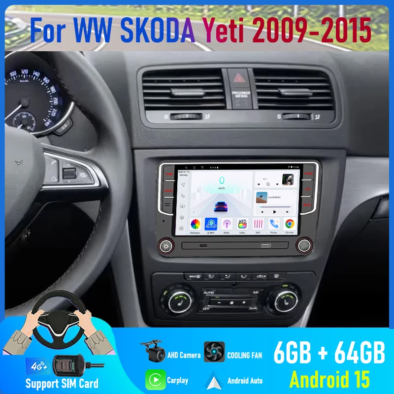 7'' For VW SKODA Yeti 2009-2015 Car Radio Camera Navi BT Android 15 Auto FM Google Map GPS 4G SIM Head Unit Reversing Image
7'' For VW SKODA Yeti 2009-2015 Car Radio Camera Navi BT Android 15 Auto FM Google Map GPS 4G SIM Head Unit Reversing Image